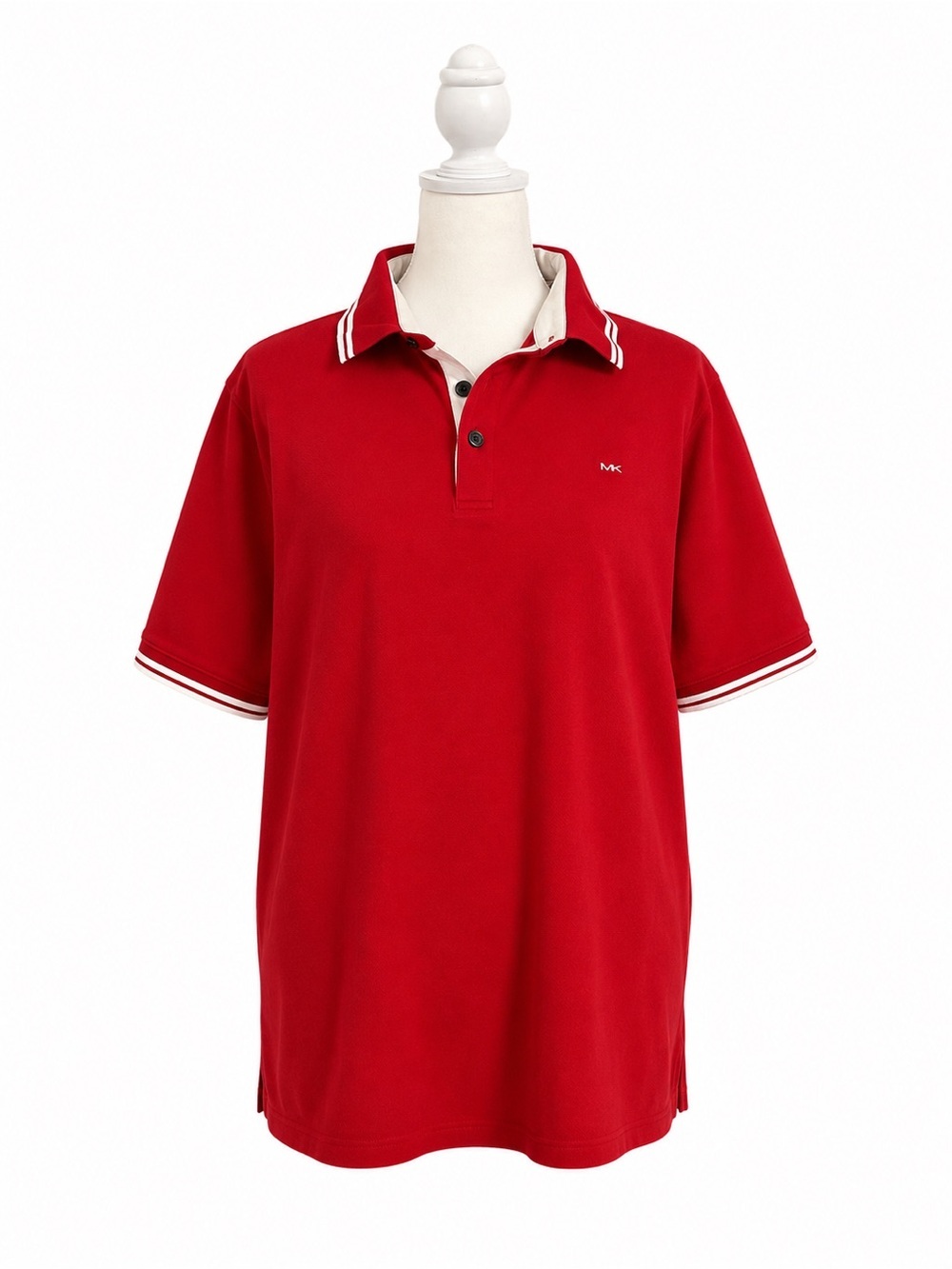 Michael Kors Red Polo with Contrast Tipping